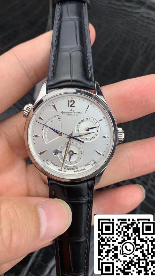 Jaeger LeCoultre Master Geographic Q1428421 1 1 Melhor Edição ZF Fábrica Prata Dial Swiss 939A 1 US Replica Watch 8975 Jaeger-LeCoultre Master Geographic Q1428421 1:1 Melhor Edição ZF Fábrica Prata Dial Swiss 939A/1