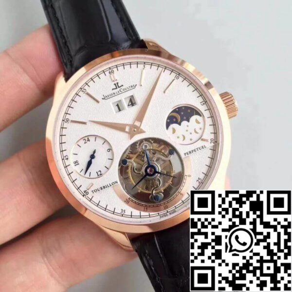 Jaeger LeCoultre Master Grande Tradition Tourbillon férfi órák 1 1 Legjobb kiadás svájci Tourbillon 18K rózsaarany fehér számlap US Replica Watch 8989 Jaeger-LeCoultre Master Grande Tradition Tourbillon férfi órák 1 1:1 Legjobb kiadás svájci Tourbillon 18K rózsaarany fehér számlap