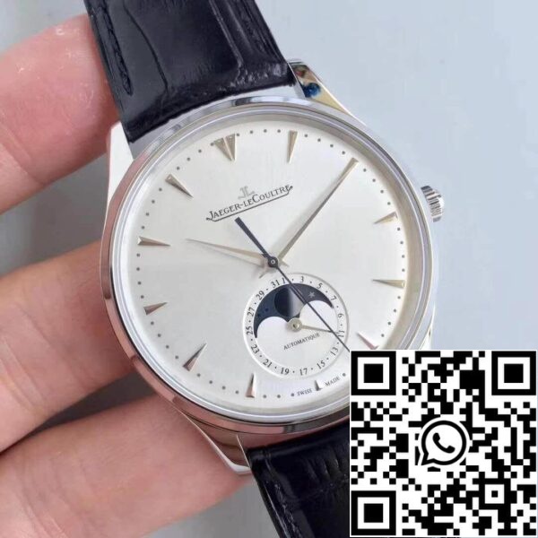 Jaeger LeCoultre Master Ultra Thin Q1368420 ZF Factory 1 1 Best Edition Swiss ETA925 Silver Dial Black Leather Strap US Replica Watch 9974 Jaeger-LeCoultre Master Ultra-Thin Q1368420 ZF Factory 1:1 Best Edition Swiss ETA925 Silver Dial Black Leather Strap