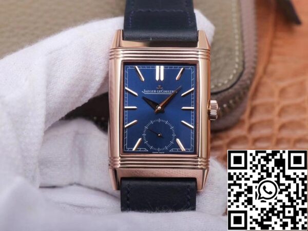 Jaeger LeCoultre Reverso Flip 1 1 Najboljša izdaja MG Factory Blue Dial švicarski ETA854A 2 ZDA replika Watch 3378 Jaeger LeCoultre Reverso Flip 1: 1 Najboljša izdaja MG Factory Blue Dial švicarski ETA854A/2