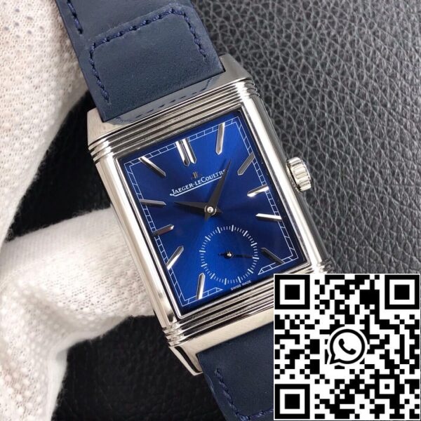 Jaeger LeCoultre Reverso Flip 1 1 Best Edition MG Factory Acciaio Inox Quadrante Blu Replica Orologio 1127 Jaeger LeCoultre Reverso Flip 1:1 Best Edition MG Factory Acciaio Inox Quadrante Blu