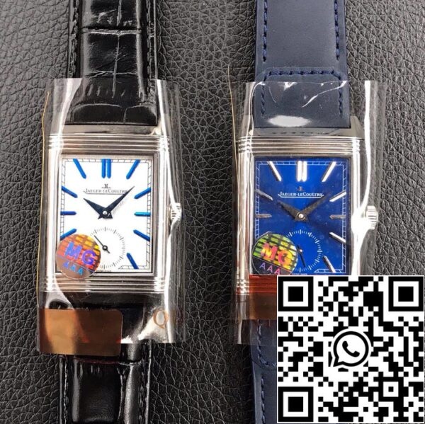 Jaeger LeCoultre Reverso Flip 1 1 Best Edition MG Factory Edelstahl Blau Zifferblatt US Replica Uhr 8927 Jaeger LeCoultre Reverso Flip 1:1 Best Edition MG Factory Edelstahl Blau Zifferblatt