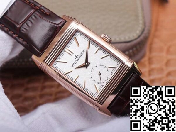 Jaeger LeCoultre Reverso Flip 1 1 Best Edition MG Factory White Dial Swiss ETA854A 2 US Replique Montres 4643 Jaeger LeCoultre Reverso Flip 1:1 Best Edition MG Factory White Dial Swiss ETA854A/2