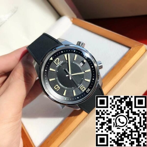 Jaeger Lecoultre Polaris Memovox JQKF Mostrador preto com movimento original suíço Relógio de réplica americano 1852 Jaeger Lecoultre Polaris Memovox JQKF Mostrador preto com movimento original suíço