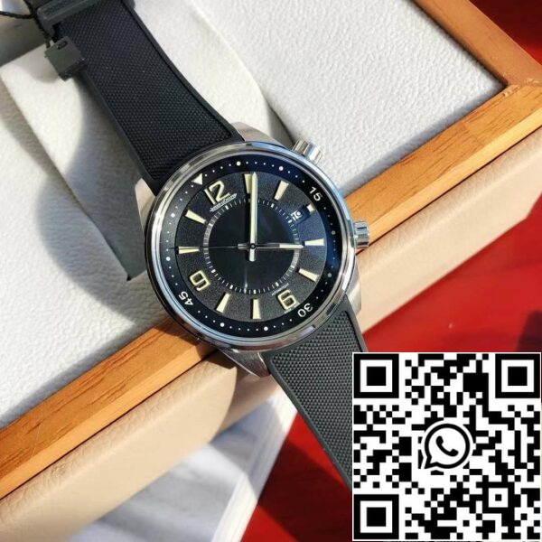 Jaeger Lecoultre Polaris Memovox JQKF Black Dial Swiss Original Movement US Replica Watch 9677 Jaeger Lecoultre Polaris Memovox JQKF Black Dial Swiss Original Movement