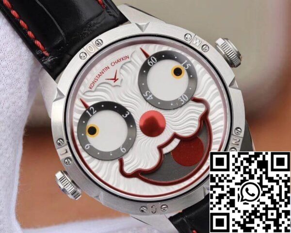 Konstantin Chaykin Joker V2 versio 1 1 Best Edition White Joker Dial Red Inner Bezel Sveitsin NH35A 24J US Replica Watch 1823 Konstantin Chaykin Joker V2 versio 1:1 Best Edition White Joker Dial Red Inner Bezel Sveitsin NH35A 24J