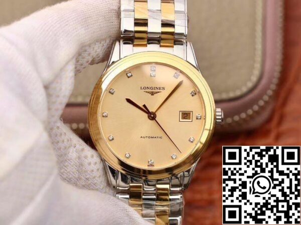 Longines Flagship L4 874 3 37 7 YC Factory Mechanical Watches 1 1 Best Edition Swiss ETAL619 888 Gold Dial US Replica Watch 2838 Longines Flagship L4.874.3.37.7 YC Factory Mechanical Watches 1:1 Best Edition Swiss ETAL619/888 Gold Dial