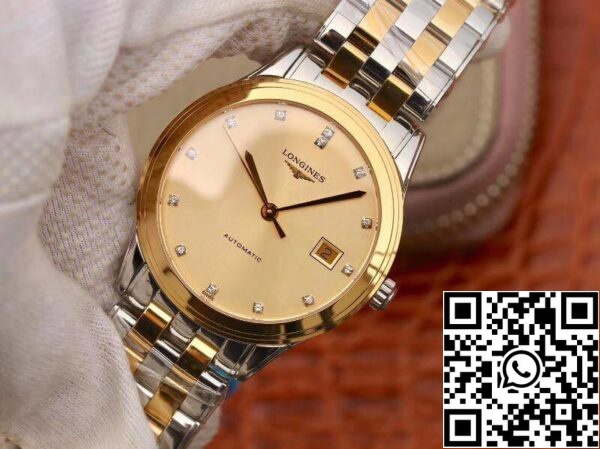 Longines Flagship L4 874 3 37 7 YC Factory μηχανικά ρολόγια 1 1 Best Edition Swiss ETAL619 888 Gold Dial ΗΠΑ Replica ρολόι 3072 Longines Flagship L4.874.3.37.7 YC Factory μηχανικά ρολόγια 1:1 Best Edition Swiss ETAL619/888 Gold Dial