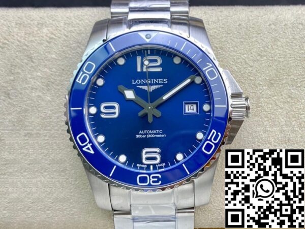 Longines HydroConquest L3 841 4 96 6 1 1 Best Edition ZF Factory kék számlap svájci L888 2 US Replica Watch 1377 Longines HydroConquest L3.841.4.96.6 1:1 Best Edition ZF Factory kék számlap svájci L888.2