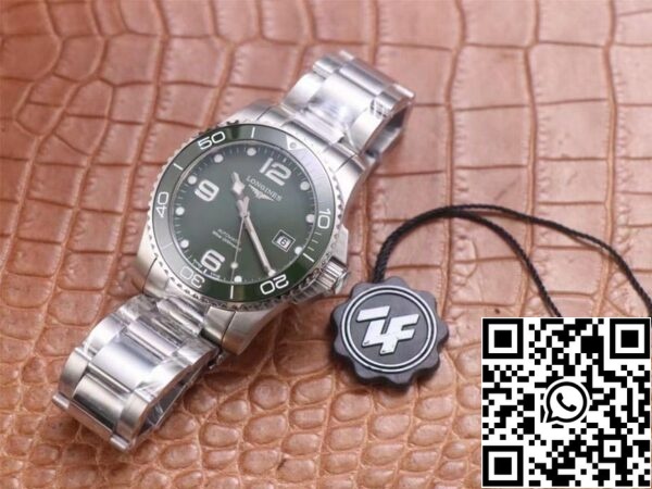 Longines Hydroconquest L3 781 4 06 6 1 1 Best Edition ZF Factory Green Dial Swiss L888 2 US Replica Klocka 3953 Longines Hydroconquest L3.781.4.06.6 1:1 Best Edition ZF Factory Green Dial Swiss L888.2