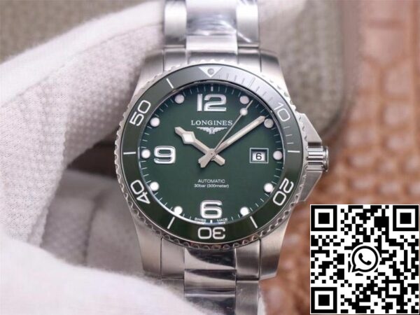 Longines Hydroconquest L3 781 4 06 6 1 1 Best Edition ZF Factory zöld számlap svájci L888 2 US Replica Watch 6165 Longines Hydroconquest L3.781.4.06.6 1:1 Best Edition ZF Factory zöld számlap svájci L888.2