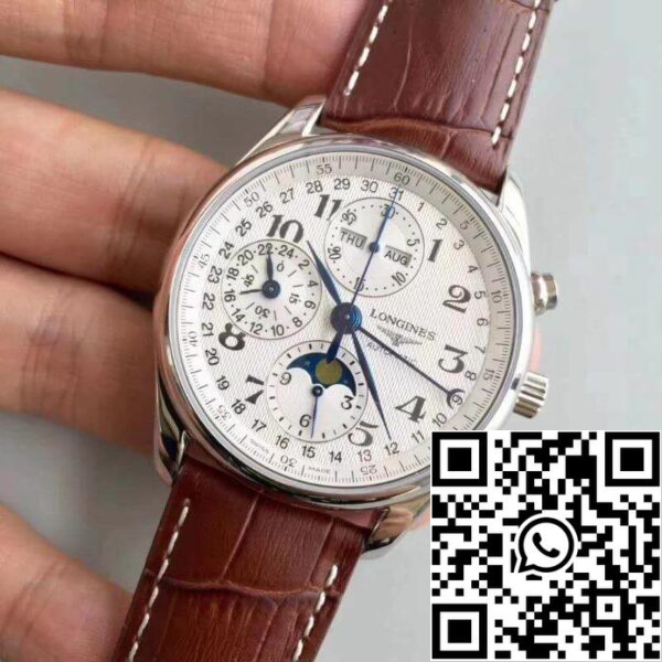 Longines Master Moonphase L2 673 4 78 3 JF фабрика 1 1 Най-доброто издание швейцарски ETA7751 бял текстуриран циферблат САЩ реплика часовник 1136 Longines Master Moonphase L2.673.4.78.3 JF фабрика 1: 1 Най-доброто издание швейцарски ETA7751 бял текстуриран циферблат