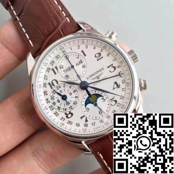 Longines Master Moonphase L2 673 4 78 3 JF tovarne 1 1 Najboljša izdaja švicarski ETA7751 bela teksturirana Dial ZDA replika Watch 1906 Longines Master Moonphase L2.673.4.78.3 JF tovarne 1: 1 Najboljša izdaja švicarski ETA7751 bela teksturirana Dial