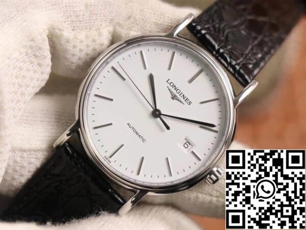 Longines jelenlét L4 790 4 12 2 1 1 Best Edition KY gyári fehér számlap USA Replica Watch 2876 Longines jelenlét L4.790.4.12.2 1:1 Best Edition KY gyári fehér számlapos