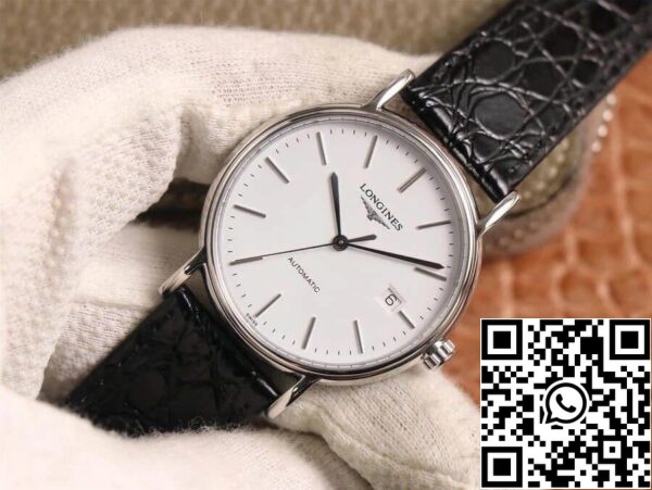 Longines jelenlét L4 790 4 12 2 1 1 Best Edition KY gyári fehér számlap amerikai Replica Watch 7667 Longines jelenlét L4.790.4.12.2 1:1 Best Edition KY gyári fehér számlapos