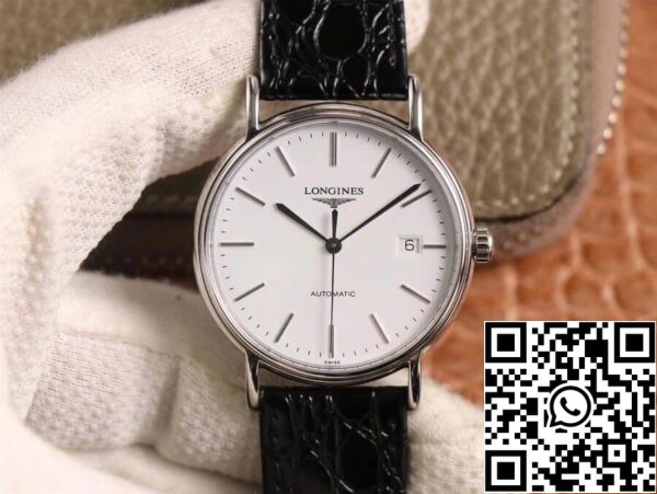 Longines jelenlét L4 790 4 12 2 1 1 Best Edition KY gyári fehér számlap amerikai Replica Watch 8643 Longines jelenlét L4.790.4.12.2 1:1 Best Edition KY gyári fehér számlapos