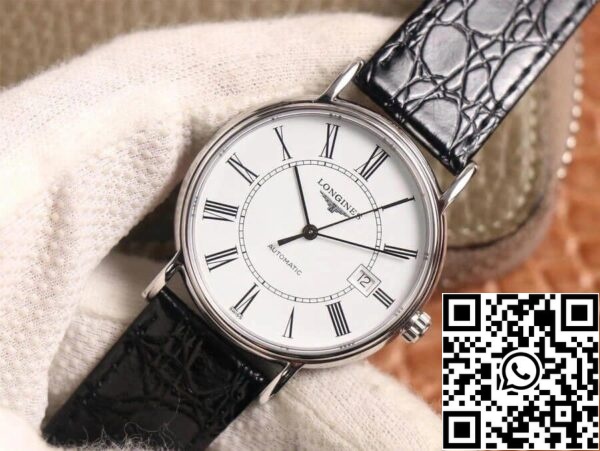 Longines Presence L4 921 4 11 2 1 1 Best Edition KY factory White Dial US Replica Klocka 749 Longines Presence L4.921.4.11.2 1:1 Best Edition KY factory White Dial