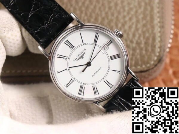 Longines jelenlét L4 921 4 11 2 1 1 Best Edition KY gyári fehér számlap amerikai Replica óra 9514 Longines jelenlét L4.921.4.11.2 1:1 Best Edition KY gyári fehér számlapos