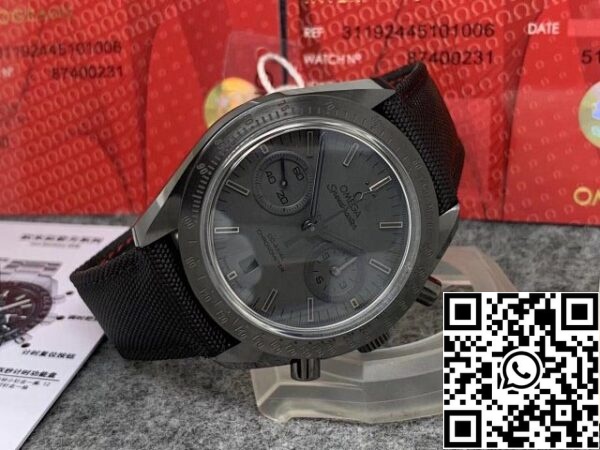 OMF Replica Omega Speedmaster Dark Side of the Moon Κεραμικό 9 Omega Speedmaster 311.92.44.51.01.005 OM Factory 1:1 Best Edition Dark Side of the Moon Black Swiss ETA9300