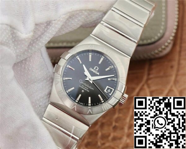 Omega Constellation 123 10 38 21 01 001 1 1 Best Edition VS Factory Black Dial US Replica Zegarek 464 Omega Constellation 123.10.38.21.01.001 1:1 Best Edition VS Factory Black Dial