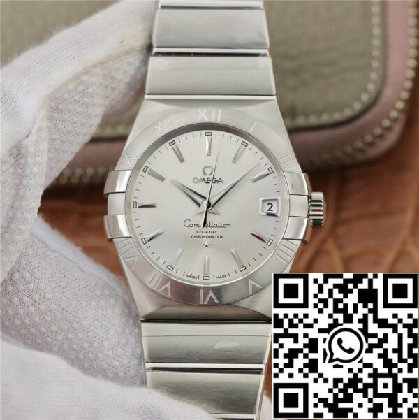 Omega Constellation 123 10 38 21 02 001 1 1 Cea mai bună ediție VS Factory Silvery White Dial US Replica Watch 1621 Omega Constellation 123.10.38.21.02.001 1:1 Cea mai bună ediție VS Factory Silvery White Dial