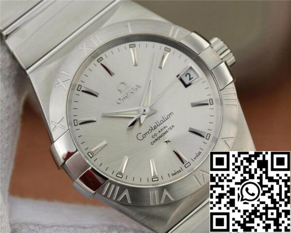 Omega Constellation 123 10 38 21 02 001 1 1 Best Edition VS Fabriek Zilverkleurige Witte Wijzerplaat US Replica Watch 3065 Omega Constellation 123.10.38.21.02.001 1:1 Best Edition VS Fabriek Zilverkleurige Witte Wijzerplaat