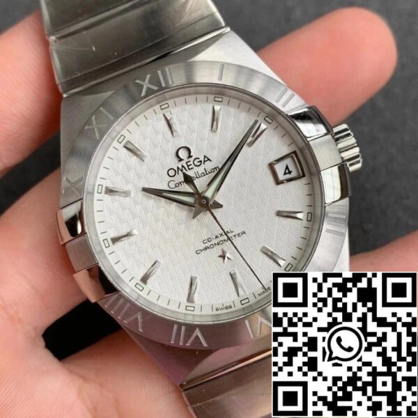 Omega Constellation 123 10 38 21 02 004 1 1 Cea mai bună ediție VS Factory Silvery White Dial US Replica Watch 3398 Omega Constellation 123.10.38.21.02.004 1:1 Cea mai bună ediție VS Factory Silvery White Dial