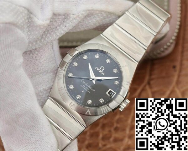 Omega Constellation 123 10 38 21 51 001 1 1 Best Edition VS Factory Black Dial US Replica óra 5877 Omega Constellation 123.10.38.21.51.001 1:1 Best Edition VS Factory Black Dial