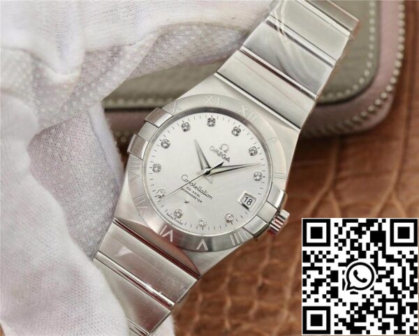 Omega Constellation 123 10 38 21 52 001 1:1 Best Edition VS Factory Diamond set Dial US Replica Zegarek 6110 Omega Constellation 123.10.38.21.52.001 1:1 Best Edition VS Factory Diamond-set Dial