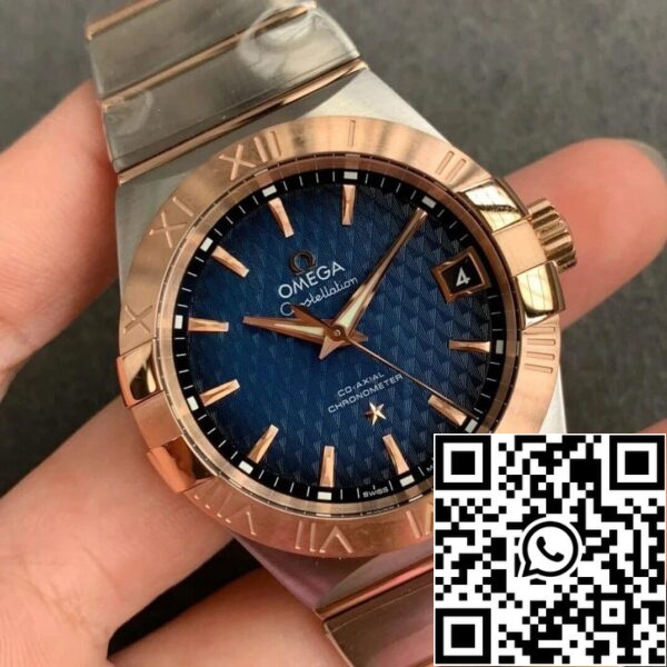 Omega Constellation 123 20 38 21 03 001 1:1 Best Edition VS Factory Blue Dial US Replica Zegarek 3328 Omega Constellation 123.20.38.21.03.001 1:1 Best Edition VS Factory Blue Dial