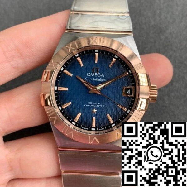 Omega Constellation 123 20 38 21 03 001 1 1 Melhor Edição VS Fábrica Mostrador Azul EUA Réplica Relógio 9090 Omega Constellation 123.20.38.21.03.001 1:1 Melhor Edição VS Fábrica Mostrador Azul