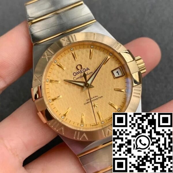 Omega Constellation 123 20 38 21 08 002 1 1 1 Melhor Edição VS Fábrica Champagne Dial US Réplica Relógio 8014 Omega Constellation 123.20.38.21.08.002 1:1 Melhor Edição VS Fábrica Champagne Dial