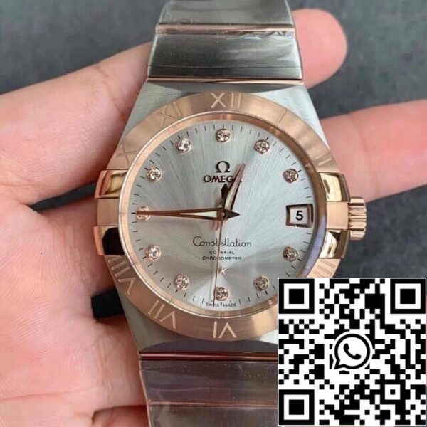 Omega Constellation 123 20 38 21 52 001 1 1 Melhor Edição VS Fábrica Mostrador Branco Prateado EUA Réplica Relógio 7776 Omega Constellation 123.20.38.21.52.001 1:1 Melhor Edição VS Fábrica Mostrador Branco Prateado