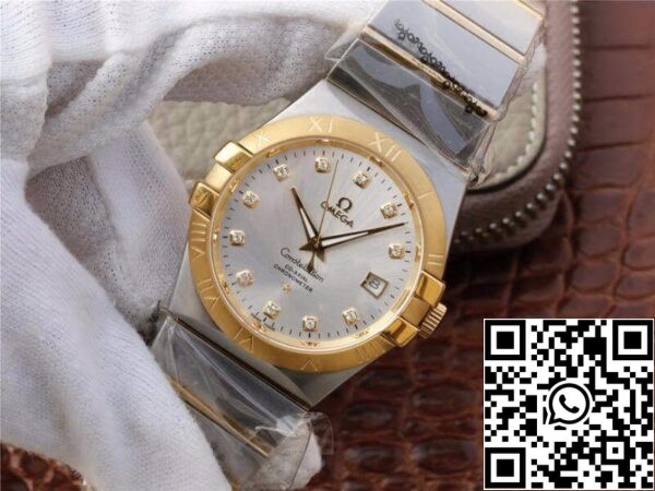 Omega Constellation 123 20 38 21 52 002 V6 Factory 1 1 Best Edition Swiss ETA9015 US Replica óra 7177 Omega Constellation 123.20.38.21.52.002 V6 Factory 1:1 Best Edition Swiss ETA9015