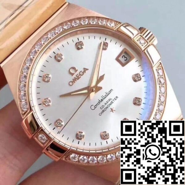 Omega Constellation 123 25 38 21 52 001 3S Factory 1 1 Best Edition Zwitserse ETA8500 18K Rose Gold Armband US Replica Watch 4981 Omega Constellation 123.25.38.21.52.001 3S Factory 1:1 Best Edition Zwitserse ETA8500 18K Rose Gold Armband