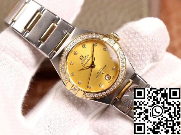 Omega Constellation 131 25 29 20 58 001 1 1 Best Edition 3S Factory V5 keltakultaa timantti Kehys Sveitsin NH05 Yhdysvaltain Replica Watch 6313 Omega Constellation 131.25.29.20.58.001 1:1 Best Edition 3S Factory V5 keltakultaa timantti Kehys Sveitsin NH05