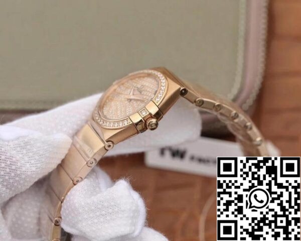 Omega Constellation 27mm Quartz Ladies 18K Rosegold TW Factory 1:1 Best Edition Swiss Eta Quartz 1376 US Replica Watch 1907 Omega Constellation 27mm Quartz Ladies 18K Rosegold TW Factory 1:1 Best Edition Swiss Eta Quartz 1376