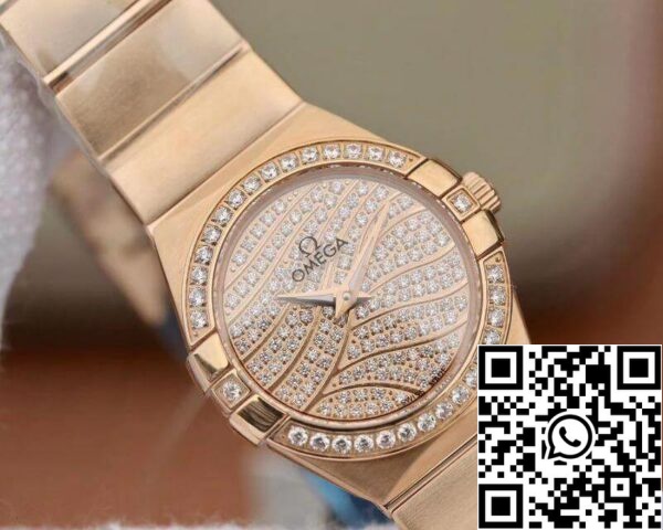 Omega Constellation 27mm Quartz Ladies 18K Rosegold TW Factory 1:1 Best Edition Swiss Eta Quartz 1376 US Replica Watch 2133 Omega Constellation 27mm Quartz Ladies 18K Rosegold TW Factory 1:1 Best Edition Swiss Eta Quartz 1376