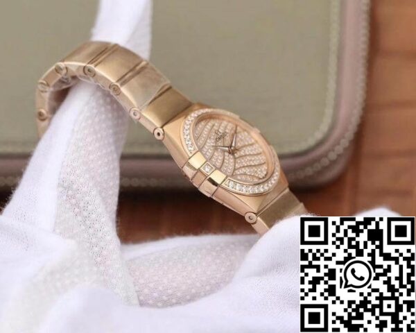 Omega Constellation 27mm Quarz Damen 18K Rosegold TW Factory 1 1 Beste Edition Schweizer Eta Quartz 1376 US Replica Uhr 7400 Omega Constellation 27mm Quarz Damen 18K Rosegold TW Factory 1:1 Beste Edition Schweizer Eta Quartz 1376