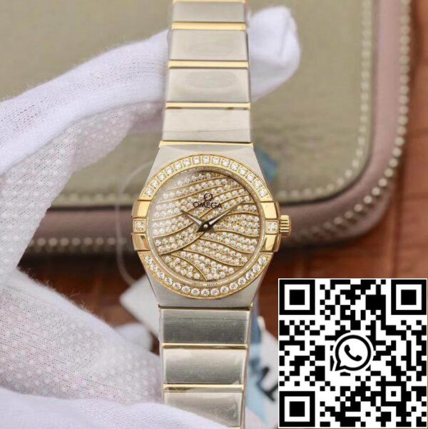 Omega Constellation Quartz Ladies 18K Yellow Gold Diamond Dial TW Factory 1:1 Best Edition Swiss Eta Quartz 1376 US Replica Watch 1622 Omega Constellation Quartz Ladies 18K Yellow Gold Diamond Dial TW Factory 1:1 Best Edition Swiss Eta Quartz 1376