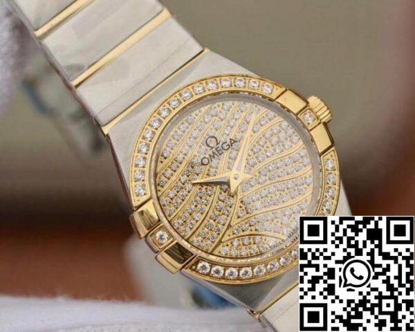 Omega Constellation Quartz Ladies 18K sárga arany gyémánt számlap TW Factory 1 1 Best Edition Swiss Eta Quartz 1376 US Replica Watch 649 Omega Constellation Quartz Ladies 18K sárga arany gyémánt számlap TW Factory 1:1 Best Edition Swiss Eta Quartz 1376