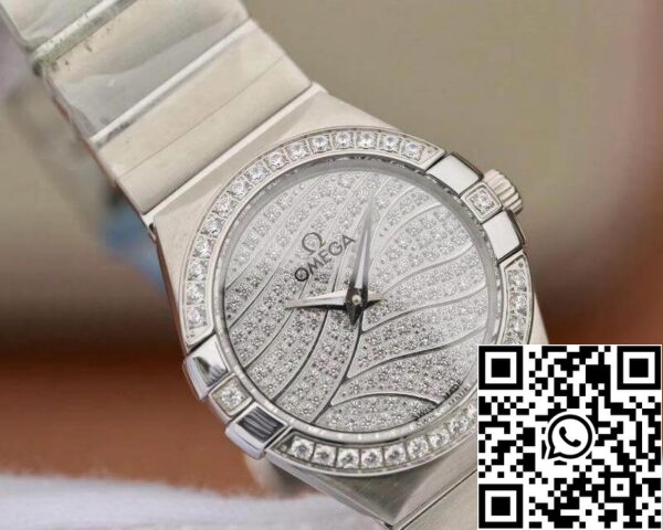 Omega Constellation Quartz Ladies 27mm Diamond Dial TW Factory 1 1 Best Edition Sveitsin Eta Quartz 1376 US Replica Watch 4156 Omega Constellation Quartz Ladies 27mm Diamond Dial TW Factory 1:1 Best Edition Sveitsin Eta Quartz 1376