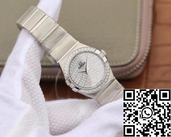 Omega Constellation Quartz Ladies 27mm Diamond Dial TW Factory 1 1 Best Edition Swiss Eta Quartz 1376 Replica Orologio 6361 Omega Constellation Quartz Ladies 27mm Diamond Dial TW Factory 1:1 Best Edition Swiss Eta Quartz 1376