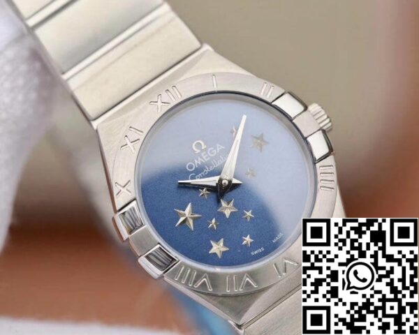 Omega Constellation Quartz Ladies 27mm TW Factory 1 1 Best Edition Sveitsin Eta Quartz 1376 Blue Dial US Replica katsella 1827 Omega Constellation Quartz Ladies 27mm TW Factory 1:1 Best Edition Sveitsin Eta Quartz 1376 Blue Dial