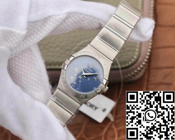 Omega Constellation Quartz Ladies 27mm TW Factory 1 1 Best Edition Swiss Eta Quartz 1376 Blue Dial US Replica Watch 7787 Omega Constellation Quartz Ladies 27mm TW Factory 1:1 Best Edition Swiss Eta Quartz 1376 Blue Dial