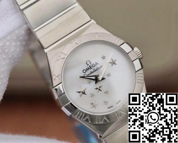 Omega Constellation Quartz Ladies 27mm TW Factory 1 1 Best Edition Swiss Eta Quartz 1376 White Dial US Replica Watch 9379 Omega Constellation Quartz Ladies 27mm TW Factory 1:1 Best Edition Swiss Eta Quartz 1376 White Dial