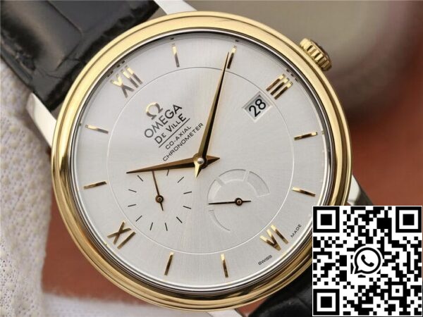 Omega De Ville 424 53 40 21 02 002 1 1 Best Edition ZF Factory Yellow Gold US Replica Klocka 5114 Omega De Ville 424.53.40.21.02.002 1:1 Best Edition ZF Factory Yellow Gold