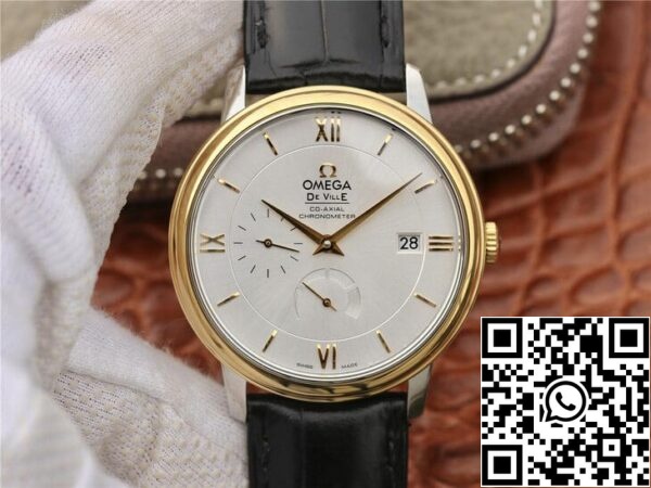 Omega De Ville 424 53 40 21 02 002 1 1 Best Edition ZF Factory Yellow Gold US Replica Klocka 5965 Omega De Ville 424.53.40.21.02.002 1:1 Best Edition ZF Factory Yellow Gold