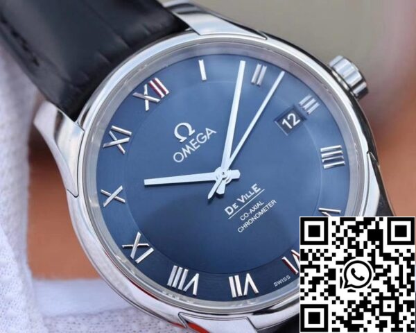 Omega De Ville 431 13 41 21 03 001 1 1 Best Edition VS Factory Blue Dial Swiss ETA8500 US Replica Watch 6888 Omega De Ville 431.13.41.21.03.001 1:1 Best Edition VS Factory Blue Dial Swiss ETA8500