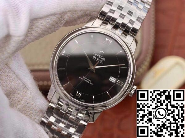 Omega De Ville Prestige 424 10 37 20 01 001 MKS Factory herrklockor 1 1 Best Edition Swiss ETA9015 Black Dial Silver Marker US Replica Watch 1265 Omega De Ville Prestige 424.10.37.20.01.001 MKS Factory herrklockor 1:1 Best Edition Swiss ETA9015 Black Dial Silver Marker